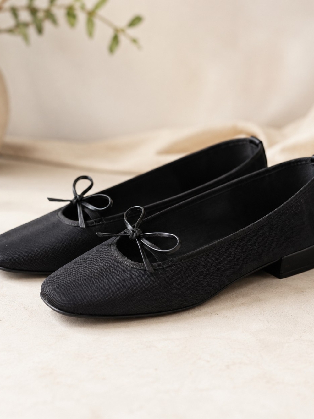 Madden Girl Black Mesh Mary Jane Ballet Flats Bow Women's Size 9.5
